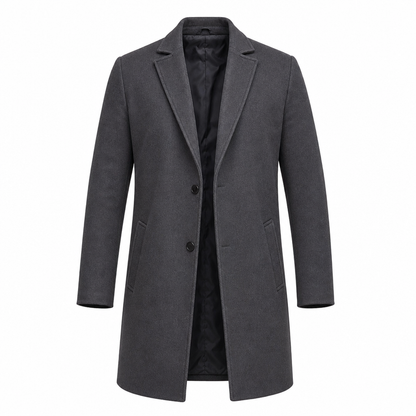 Klassisk enkeltknapps trenchcoat for menn – Førsteklasses vindjakke til business og fritid ✨🧥💼