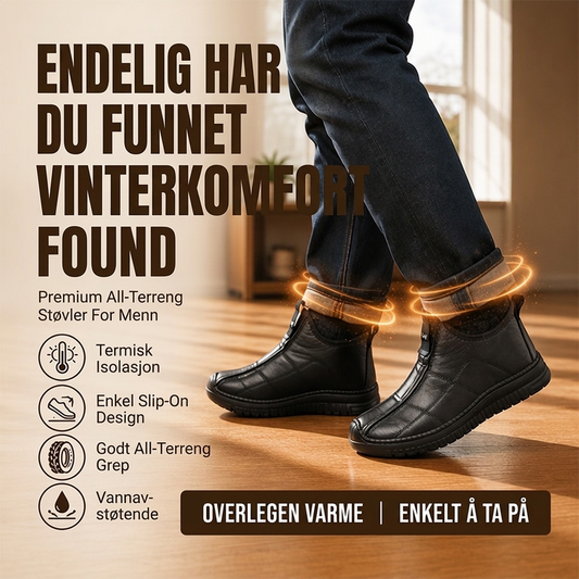 Herre sko med pelsfôr og sklisikker såle – Varme og trygge til vinteren ✨👞❄️