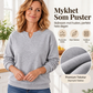 Casual split V-hals genser for kvinner – Myk og stilren hverdagsfavoritt ✨👚💫