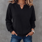Casual split V-hals genser for kvinner – Myk og stilren hverdagsfavoritt ✨👚💫