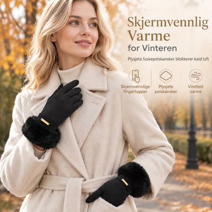 Vinterhansker med berøring for damer – Vindtette og varmende til sykling og kjøring ✨🧤❄️