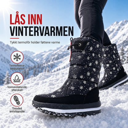 Høye vanntette snestøvler for kvinner – Sklisikre med tykk pelskant og kraftig såle ✨👢❄️