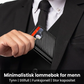 Minimalistisk, slank RFID-blokkerende lommebok for menn