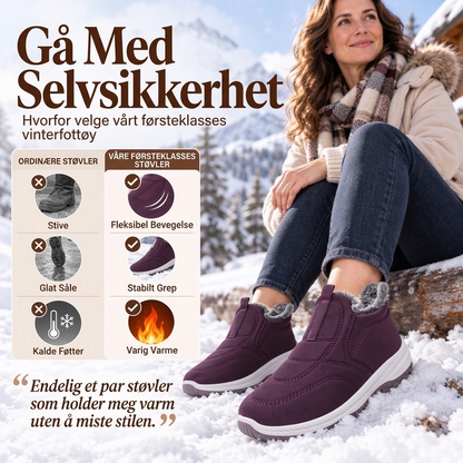 Unisex vinter varme sklisikre på-trekk-sko – Enkle å ta på, varme og trygge ✨👟🌸