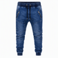 Uformelle vaskede denim joggebukser for menn – Med mansjettkant ✨👖🧺