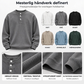 Avslappet cordfløyels-Henley-overdel med lange ermer for menn – Myk, stilfull og komfortabel ✨👕🍂