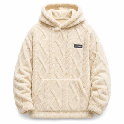 Herre vintergenser med fleecefor og jacquardmønster – Varm pullover til utendørs bruk ✨👕❄️