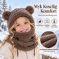 Koselig barnebalaklava med søte bjørneører – Varm og myk ✨🧸❄️