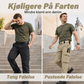 Herre flerlommes cargobukser til utendørs bruk – Praktisk, robust og komfortabel ✨👖🌲