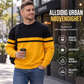 Herre, casual crewneck genser med fargeblokkering