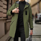 Mellomlang vindjakke i trench-stil med hette for menn – Stilfull og funksjonell ✨🧥🍂