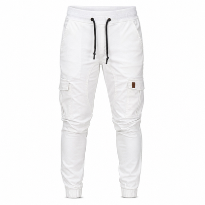 Uformelle ensfargede cargo-joggebukser for menn – Komfort og stil i hverdagen ✨👖🍂